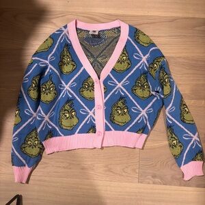 Target Pink and Blue Grinch Cardigan